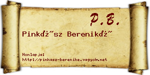 Pinkász Bereniké névjegykártya